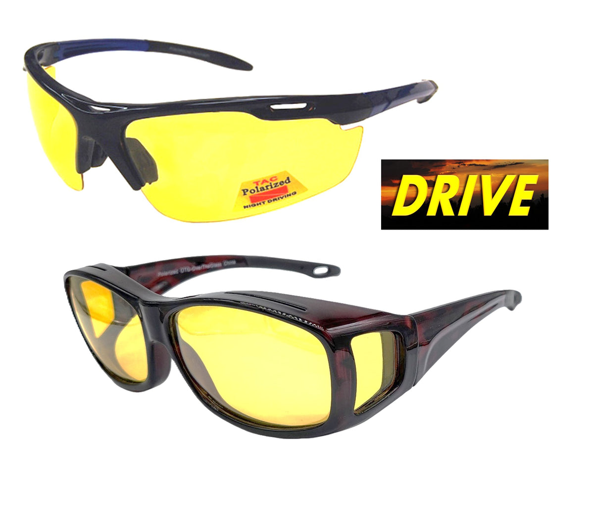 DRIVE Night Vision Polarized Driving Glasses for Safer Driving at Ni 2020 B Street